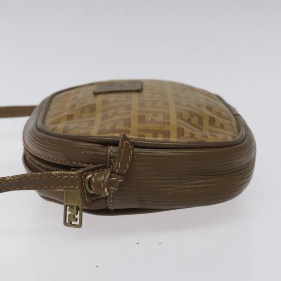 FENDI Zucchino Canvas Shoulder Bag Beige Auth - Picture 7 of 16